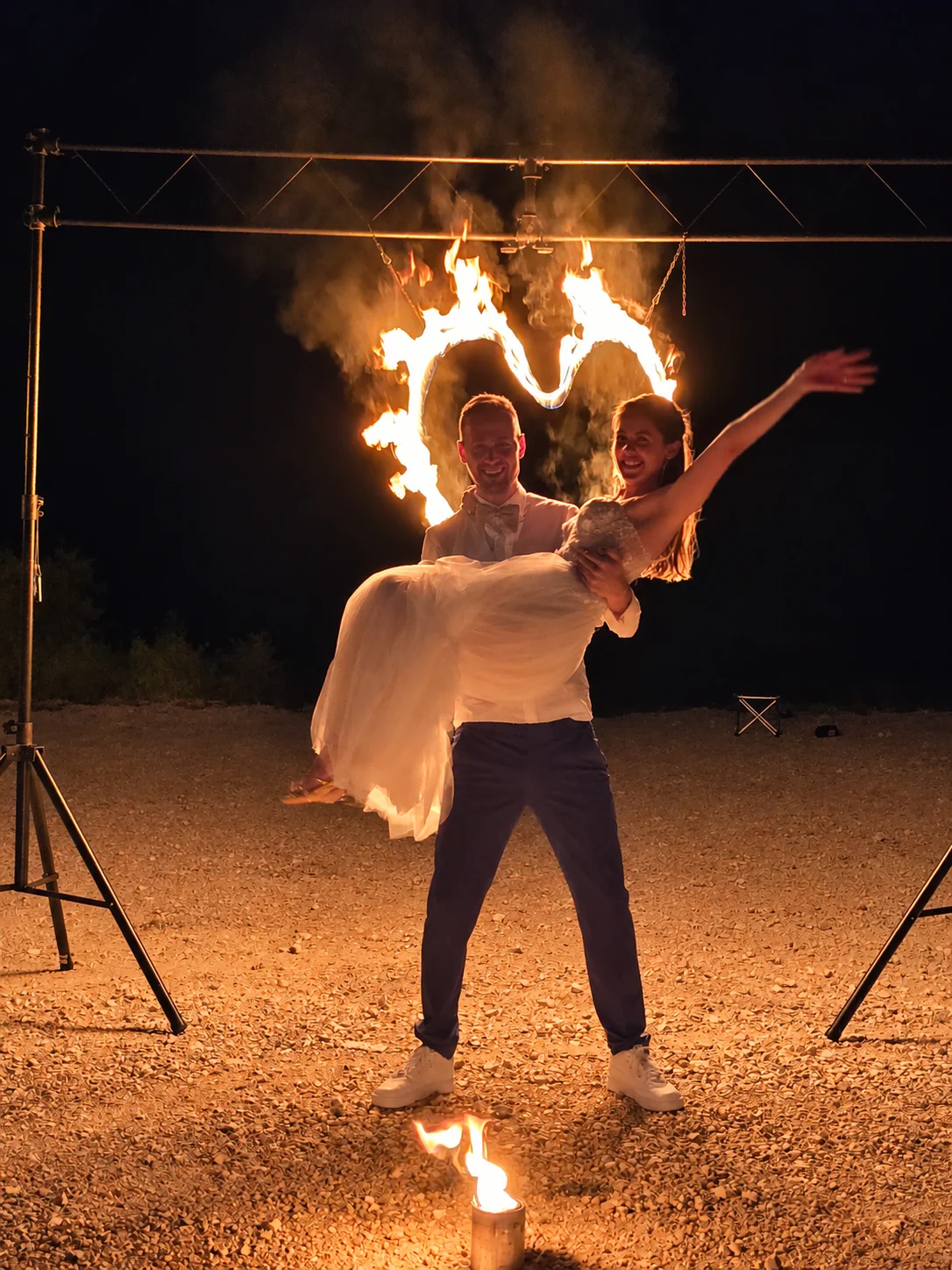 Feuershow zur Hochzeit mit Prometheus