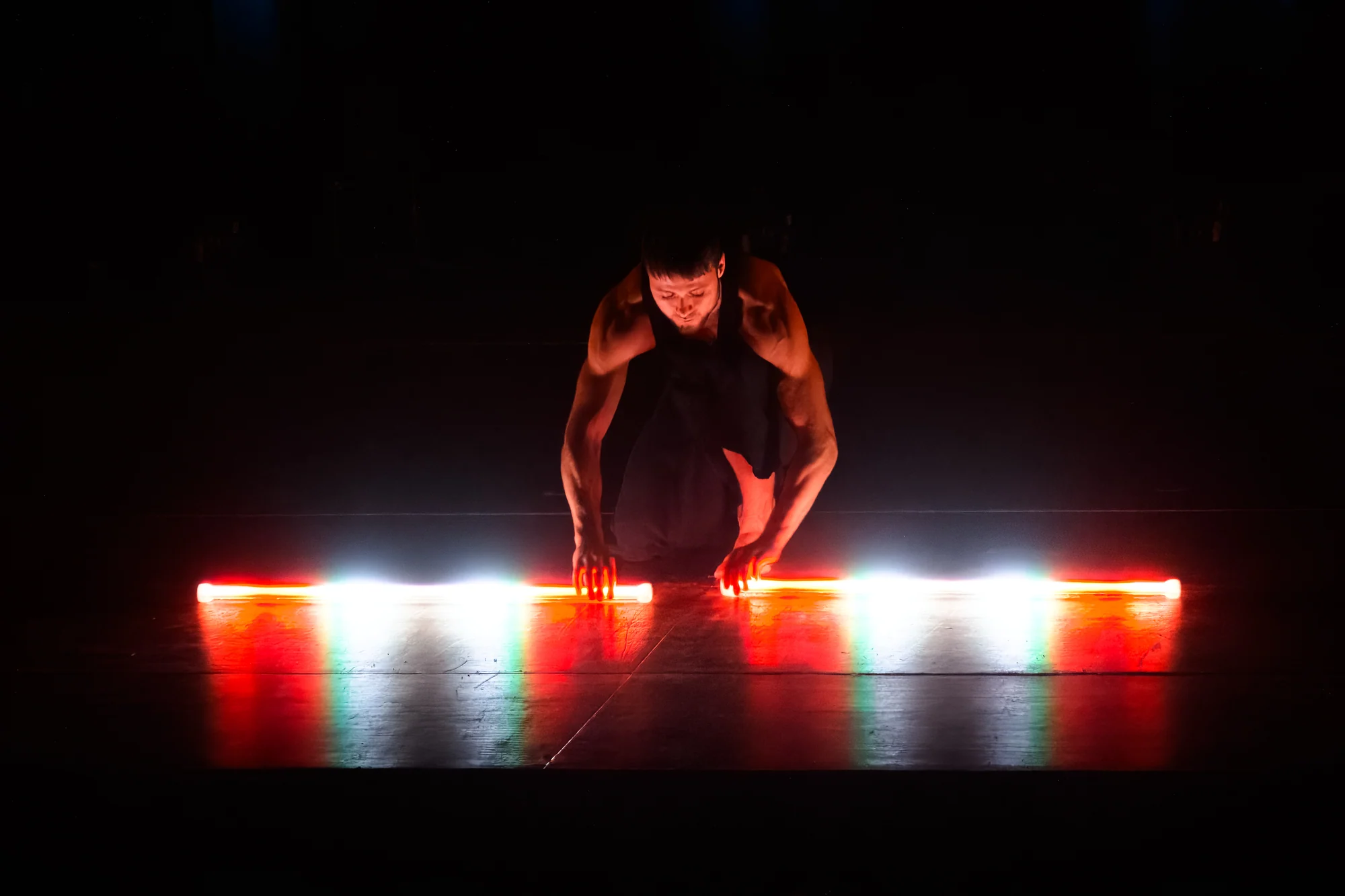Prometheus Feuerkünstler bei einer Show im Freien